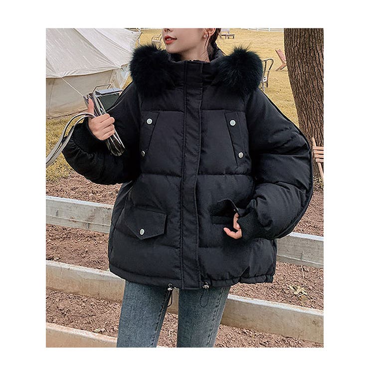 フード付きダウンジャケットレディース 中綿アウター Y2K[品番