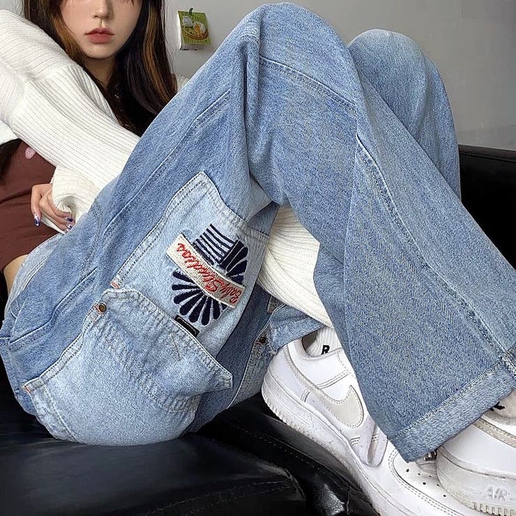 刺しゅうロゴポケットデニムパンツ 春 夏[品番：SHNW0009729]｜SHEENA