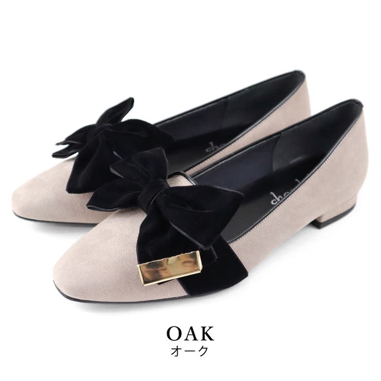 日本製 ベルベットリボン オペラパンプス ローヒール 幅広[品番
