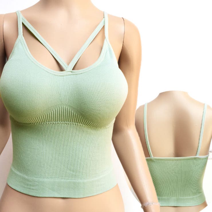 夏服 カップ付きキャミソール キャミタンクトップ[品番：JRKW0002703