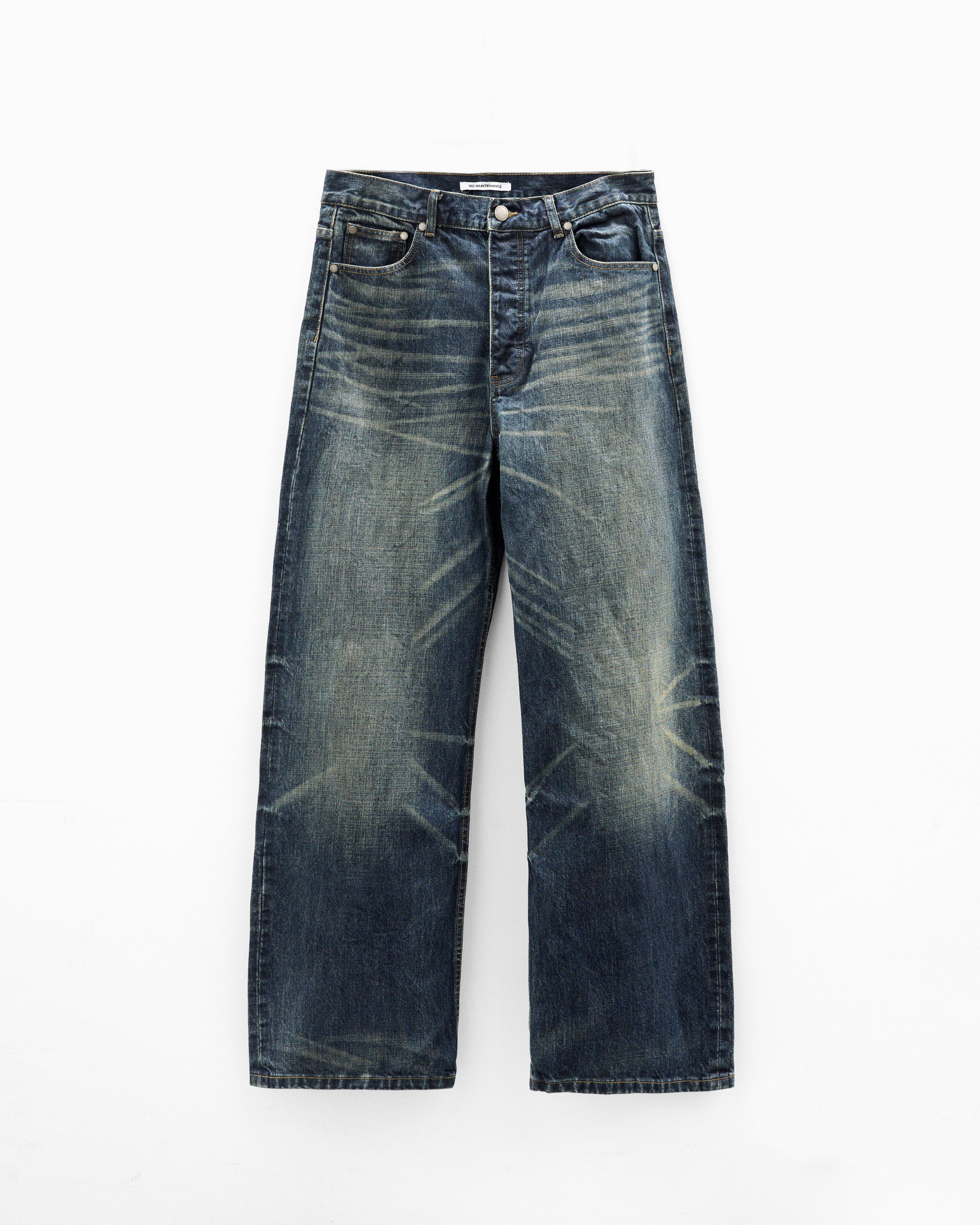No Maintenance - Dark-Wash Japanese Baggy Denim | NO MAINTENANCE