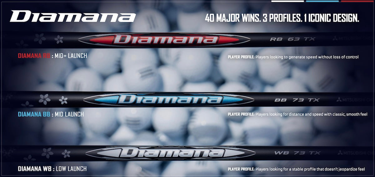 MITSUBISHI DIAMANA WB WOOD SHAFT – Tour Spin Golf