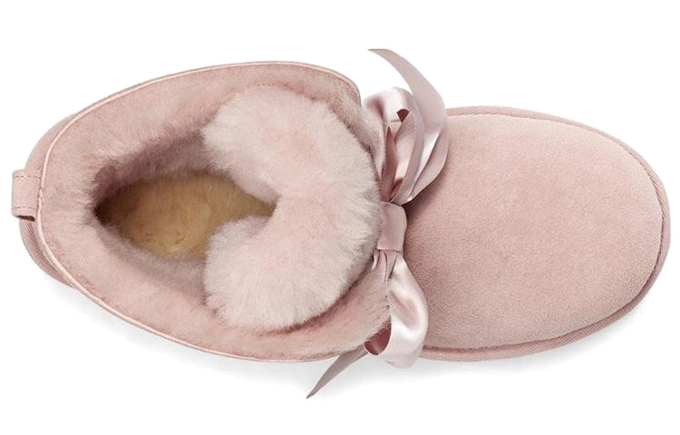 WMNS) UGG Gita Bow Mini Cozy Stay Warm Plush Fleece Lined Pink