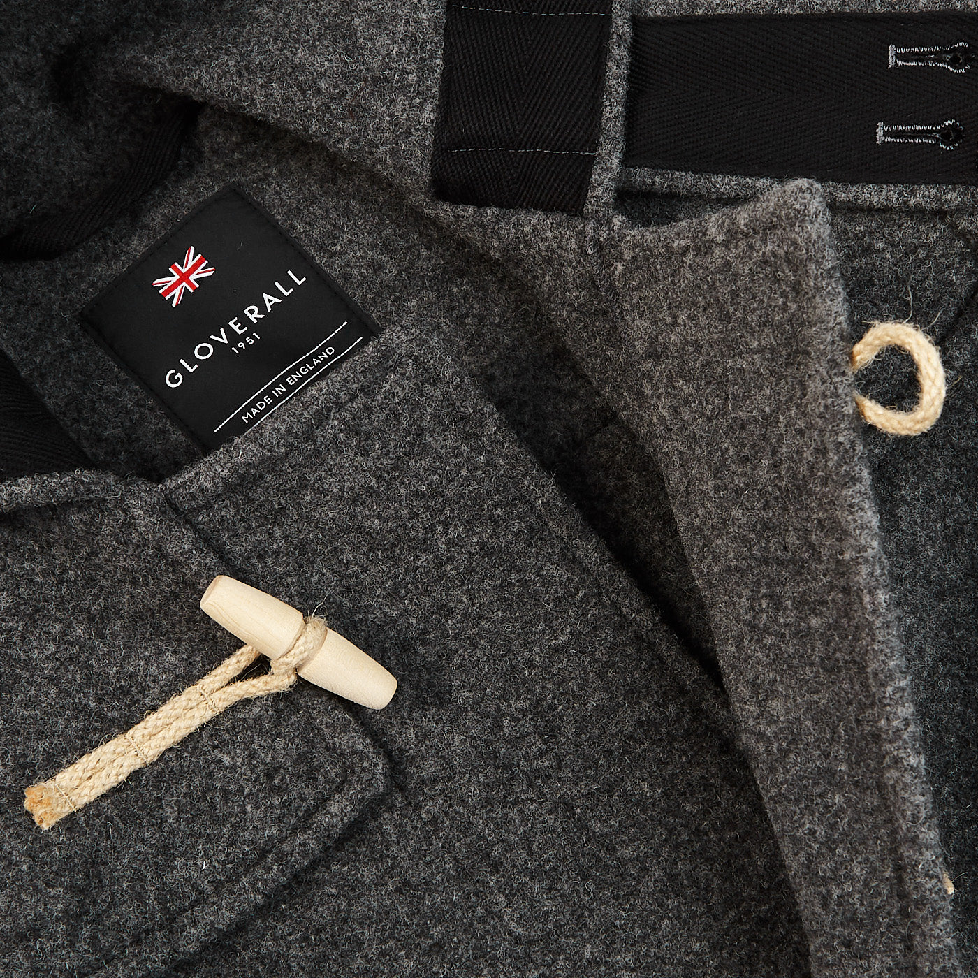 Gloverall | Grey Melange Wool Monty Duffle Coat | Fine Menswear