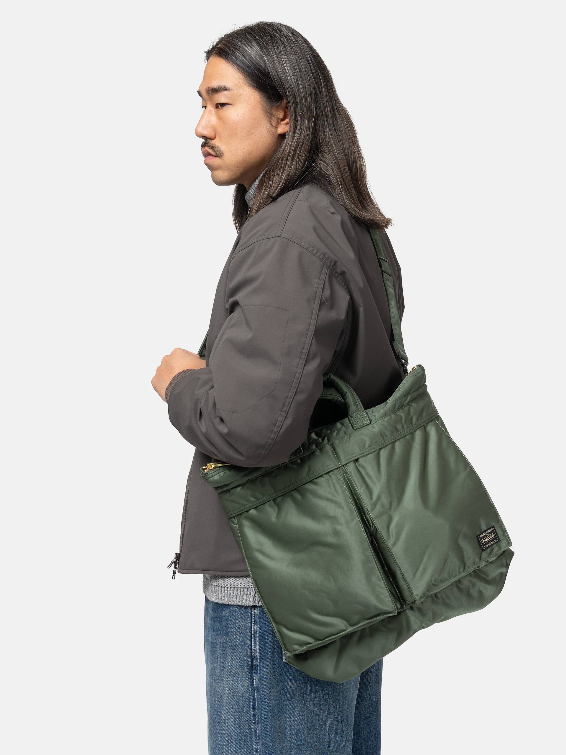PORTER TANKER Helmet Bag Sage Green | HAVEN