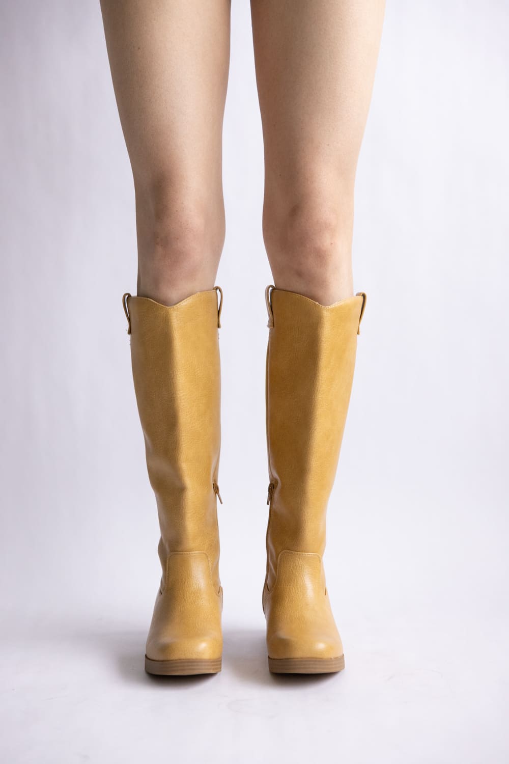 MIA Faux Leather Tall Boots for Women in Tan | GS1826801MG-TAN