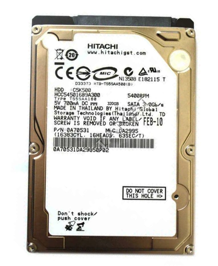 HD 160 GB para Notebook Hitachi SATA 8MB cache Hitachi