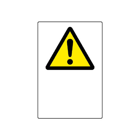 JIS規格安全標識 ボード 450×300 注意マークのみ1 (802-541A) - 安全