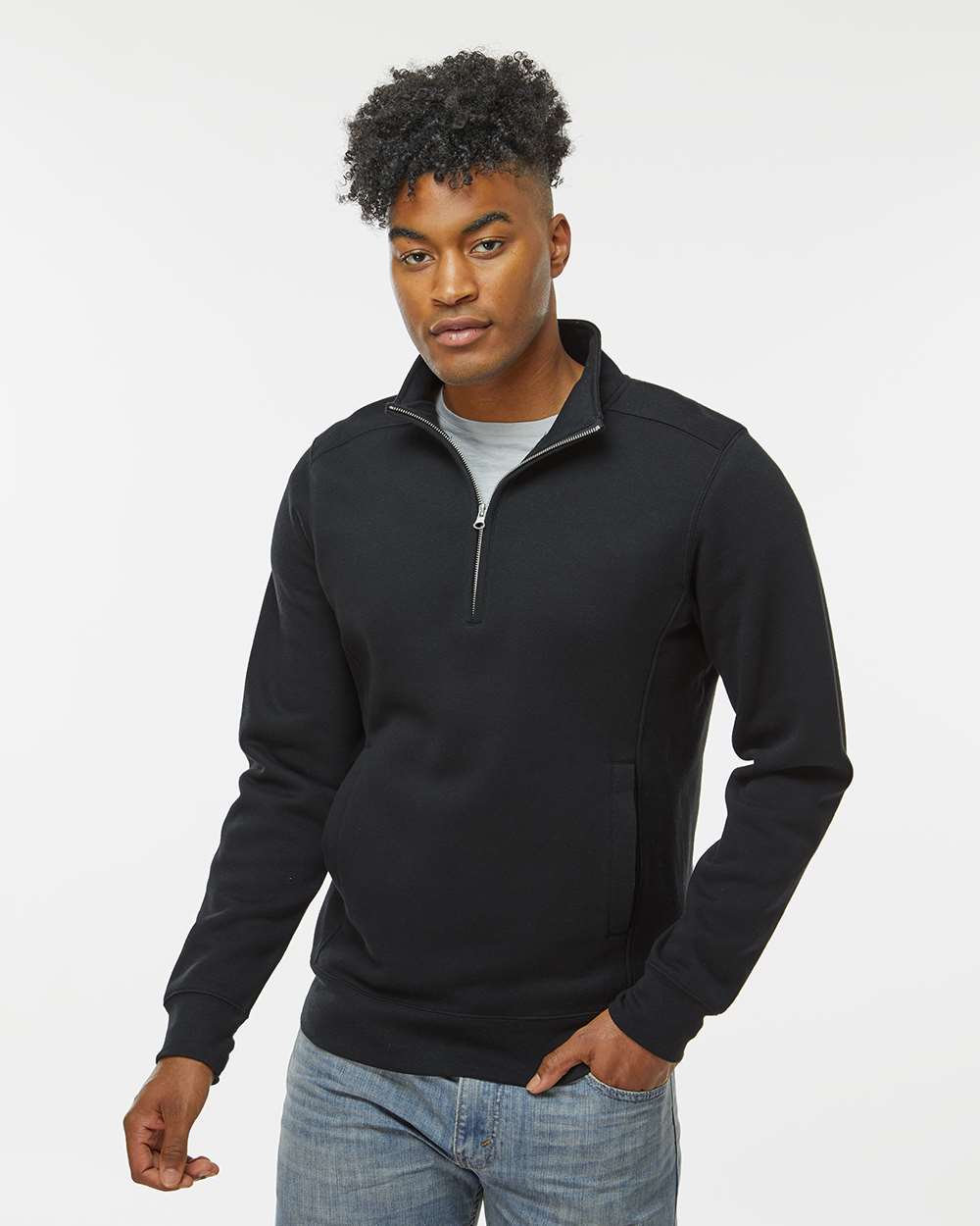 J. America 8717 - Unisex Heavyweight Fleece Quarter-Zip Sweatshirt