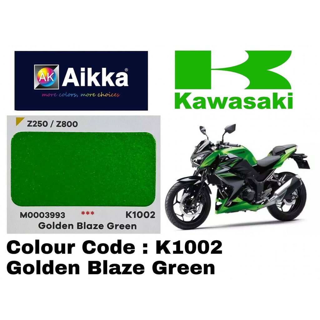 AIKKA K1002 GOLDEN BLAZE GREEN *** KAWASAKI Z250 2K MOTOR PAINT
