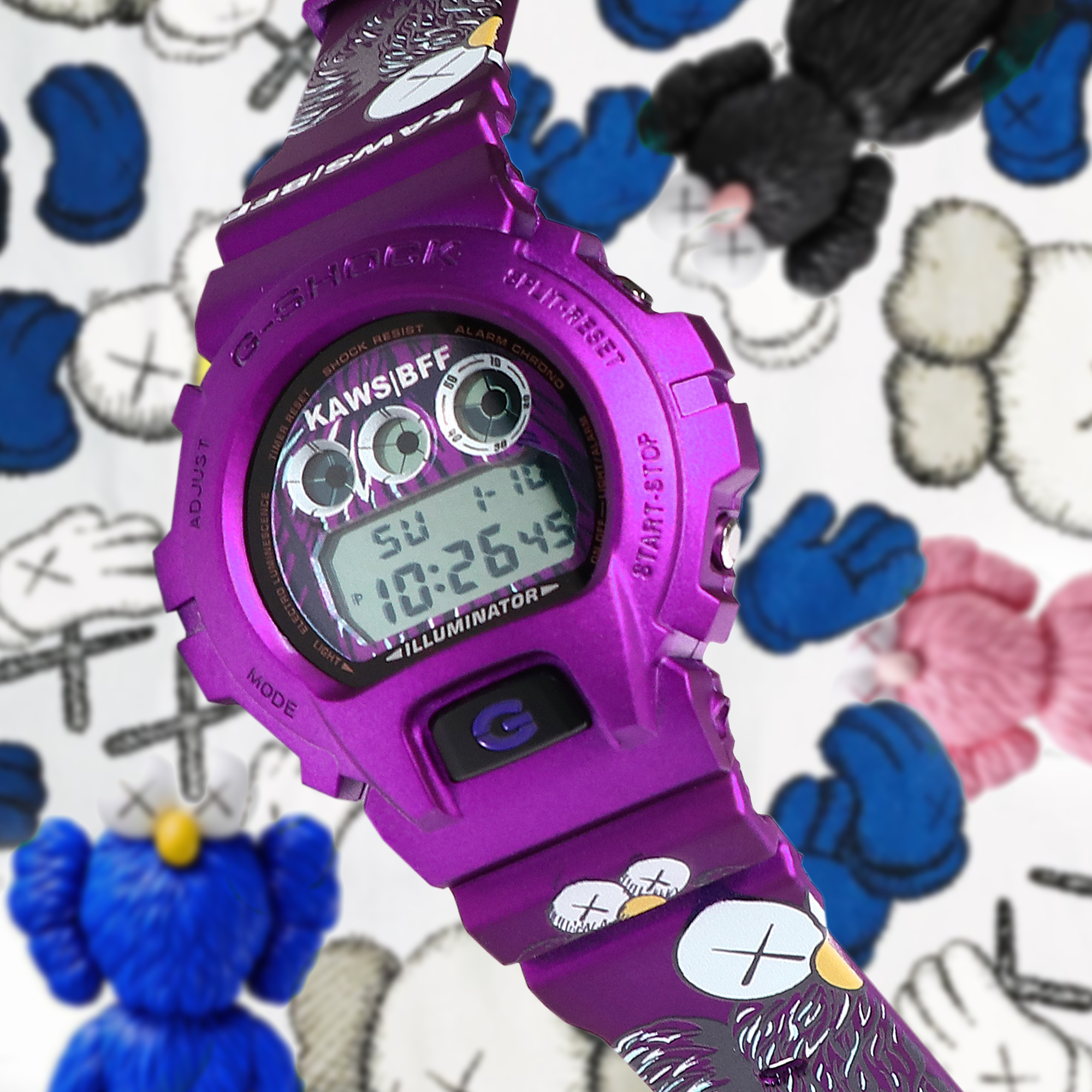G-Shock DW-6900 Purple Satin KAWS BFF Special Custom Design