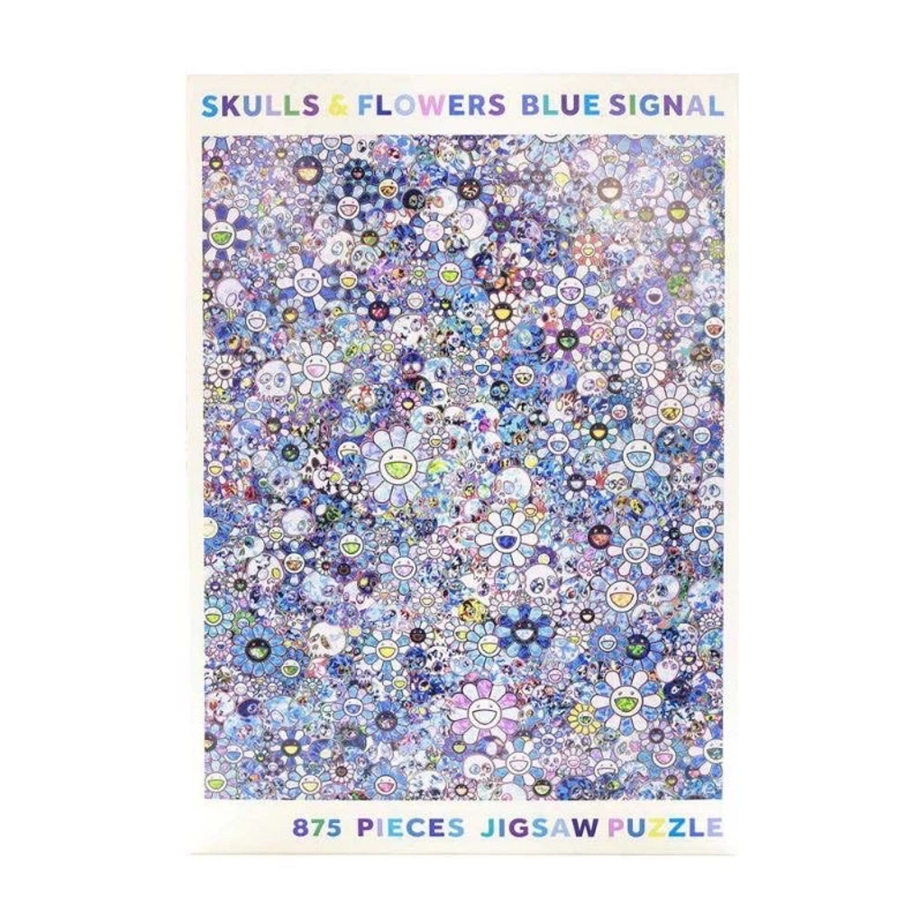 現貨＿日本村上隆Skulls & Flowers Blue Signal 拼圖875片– 幾何圈圈