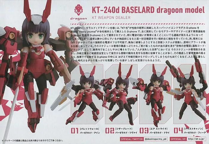 デスクトップアーミー KT-240d バーゼラルド ドラグーン仕様 輸送箱付き Amazon.co.jp: デスクトップアーミー フレームアームズ・ガール KT