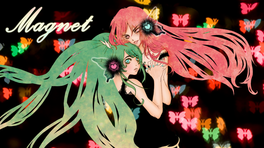 イラスト「初音ミクX巡音ルカ - Magnet」