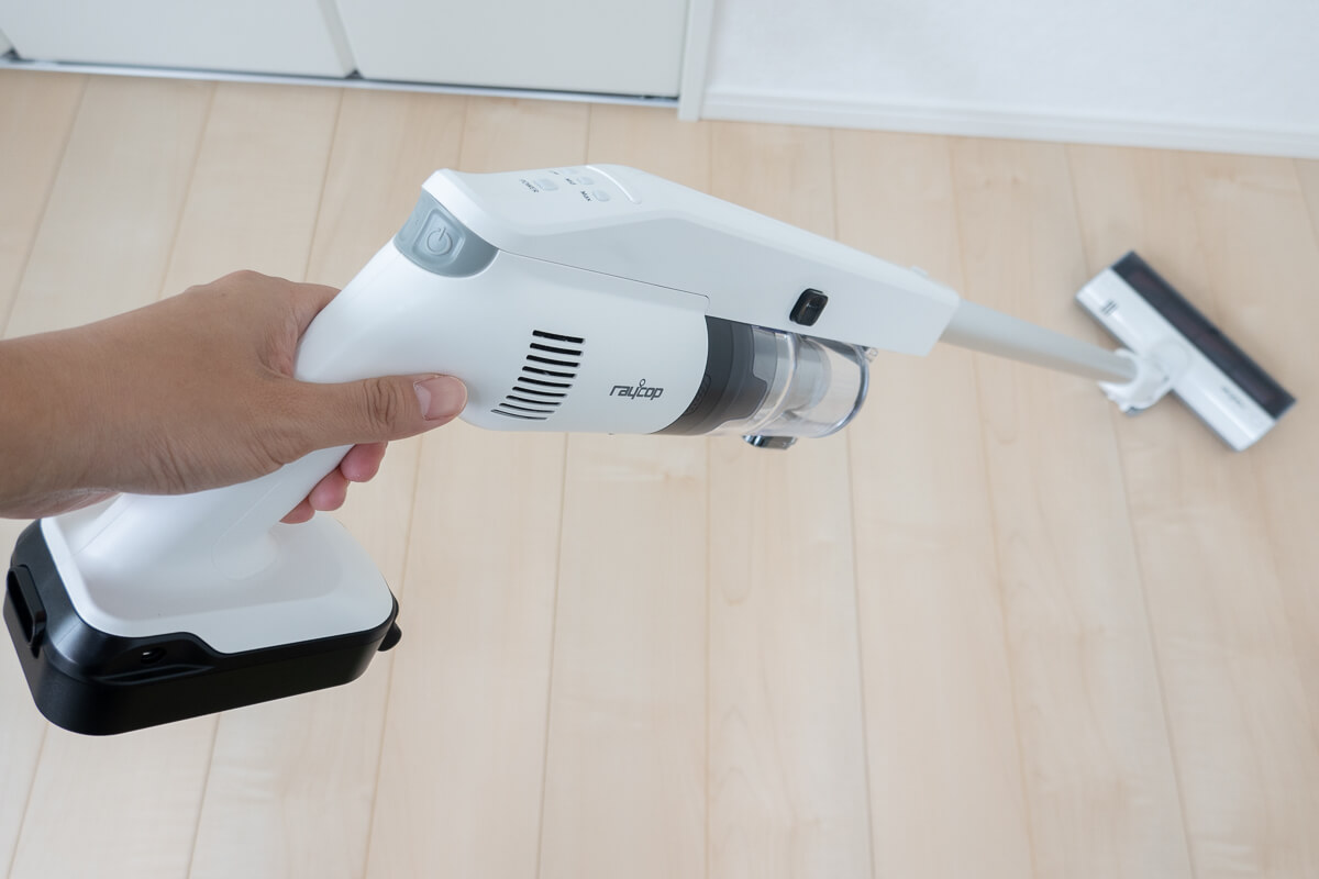 UV除菌できるレイコップのコードレス掃除機RSC-300 使用レビュー！他