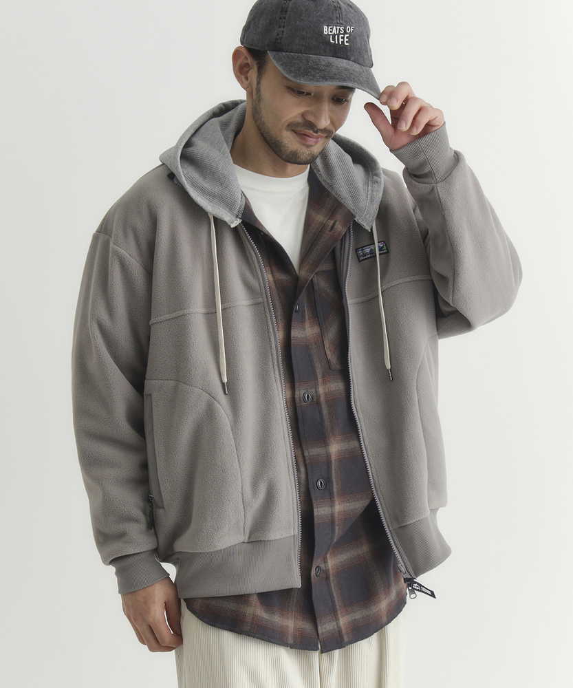 フリースフルジップロゴブルゾン(S オフシロ): ジャケット/アウター