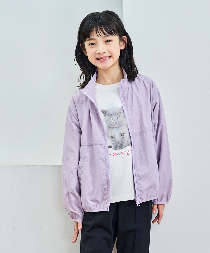 スタンドネックナイロンブルゾン(110 サックス): ジャケット/アウター