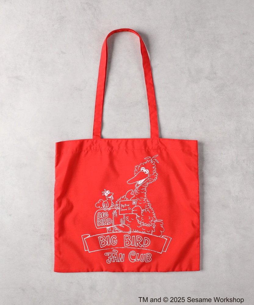 SESAME STREET」プリントトートバッグ(ONE SIZE レッド): ファッション