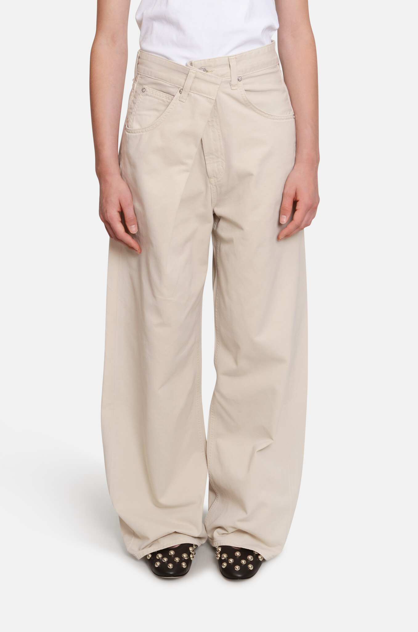 AGOL Vana Fold Jean in Twill - Premium womenswear & accessories