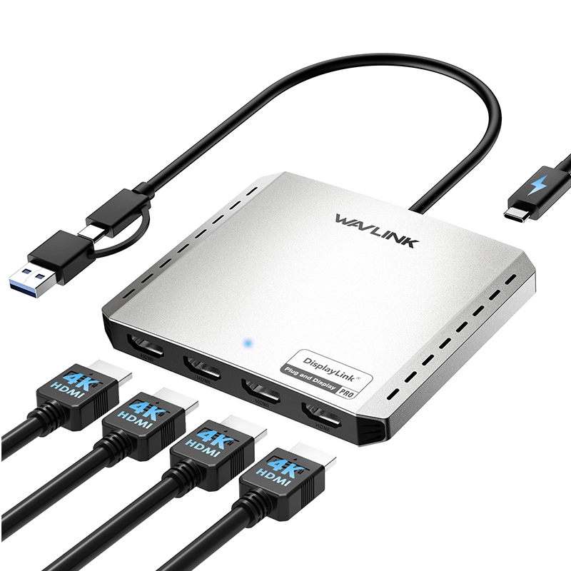 WAVLINK Quad 4K@60Hz Universal Display Adapter - Global Debut with