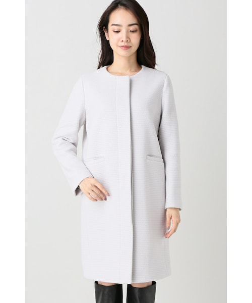 Noble（ノーブル）の「≪予約≫Wシャドーボーダーノーカラーコート