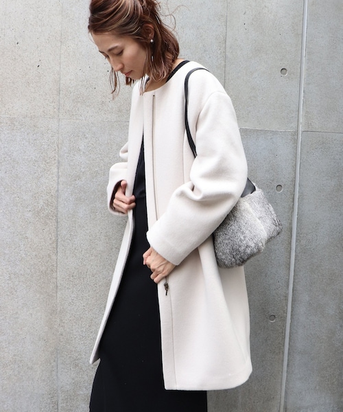 FRAMeWORK（フレームワーク）の「ノーカラーZIPコート◇（）」 - WEAR