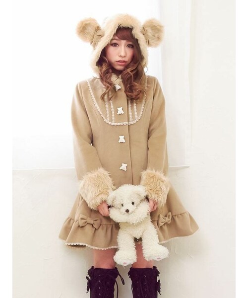 DearMyLove（ディアマイラブ）の「くまミミくま釦コート（）」 - WEAR