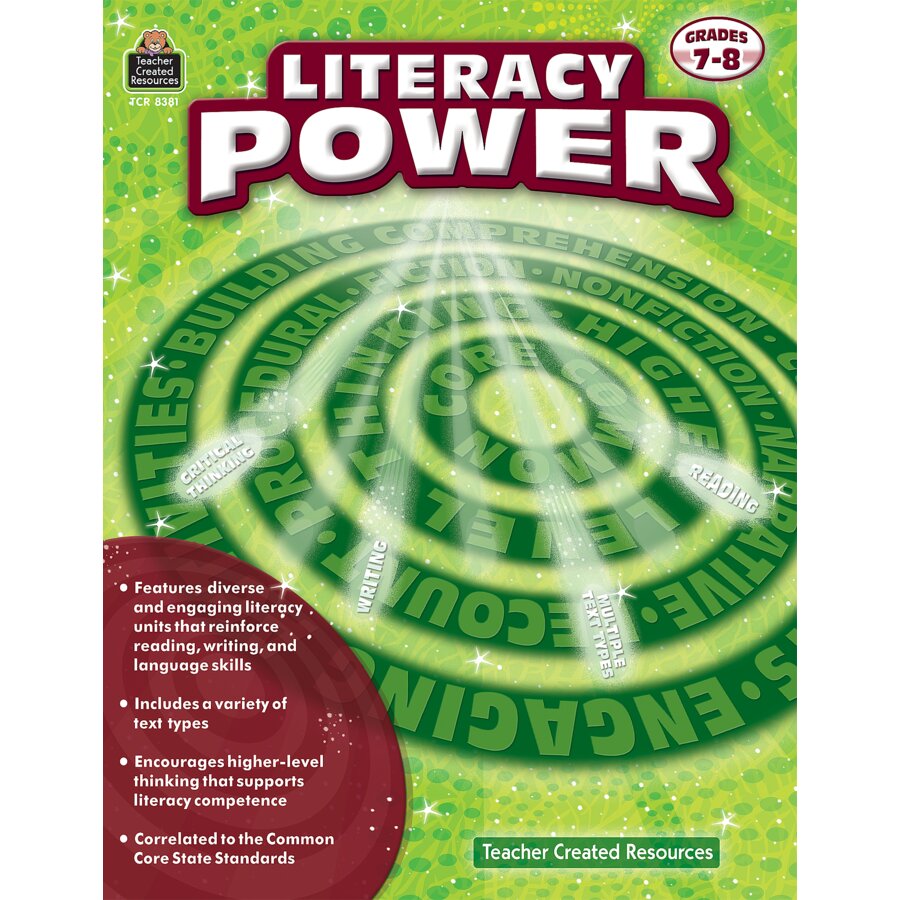 Literacy Power Grade 7-8 - TCR8381 | Teacher Created Resources