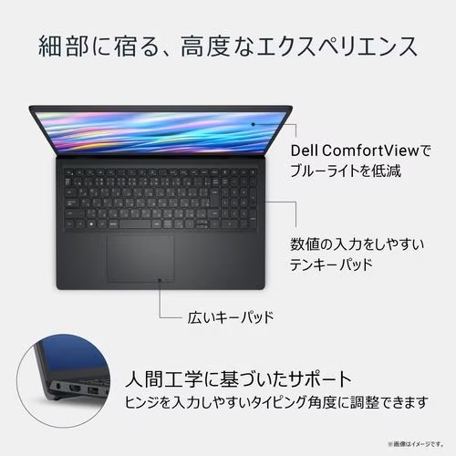 DELL デル ノートPC Dell15 DC15250 ND25-GHM3B [15.6型 /Core 3 100U