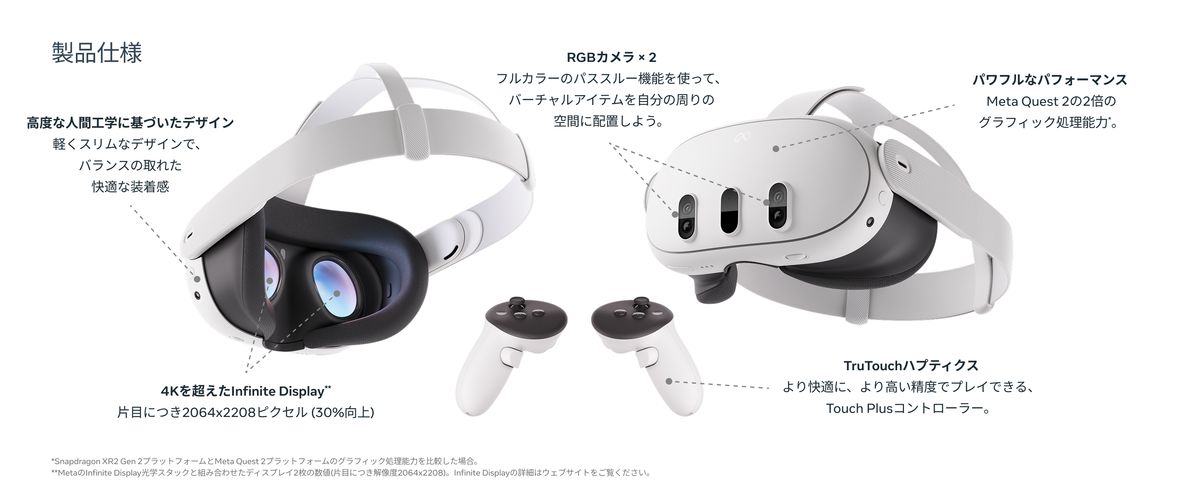 META メタ Quest 3 512GB 899-00594-01 オールインワンVRヘッドセット