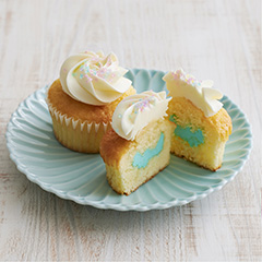 ベラズカップケーキ カップケーキBOX6個入(クリーム＝ブルー、スポンジ