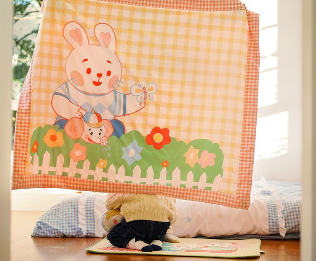 バズる花の水やり 80年代レトロ昭和子供っぽいかわいいチェック柄