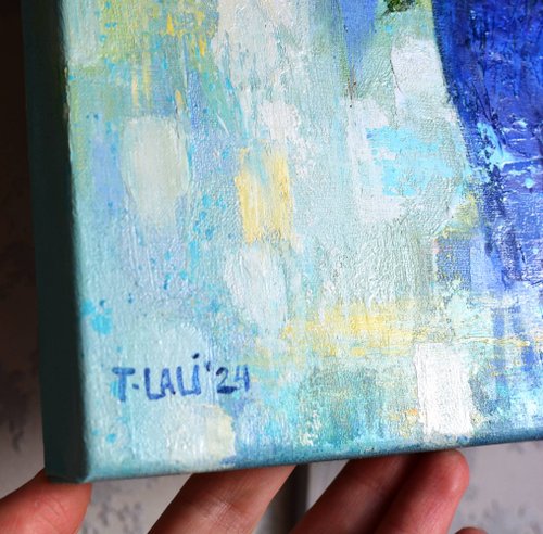 ベラルーシ オリジナル油絵キャンバス厚塗り 30x24 黄色の花ひまわり