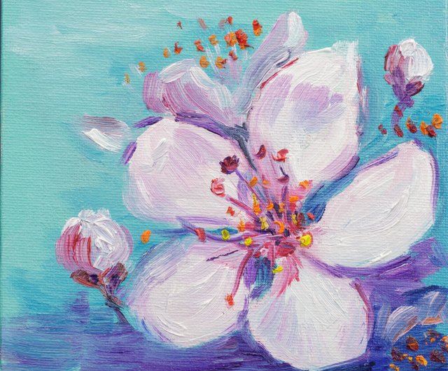 油絵 専用 枝に咲き誇る花 油絵 専用 枝に咲き誇る花