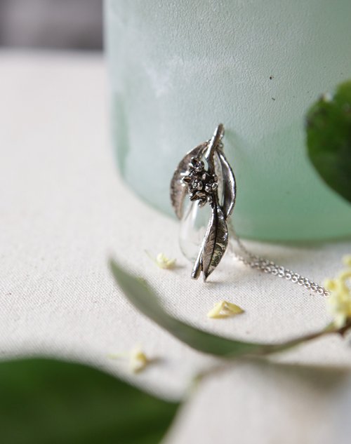 送料無料】台湾 スターリングシルバーの甘い香りのモクセイチェーン