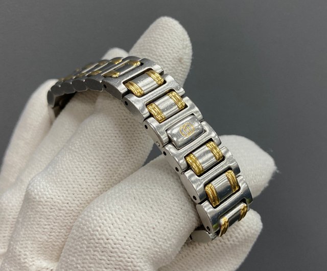 台湾 グッチラウンドゴールドダイヤル日付グリッド立体ロゴ