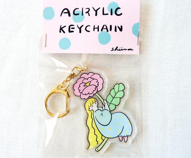 アクリルキーホルダー【一輪の花】 shiima | しいま | キーホルダー