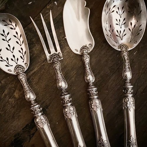 台湾 フランス ルイ16世様式*純銀製ボックス*アンティーク