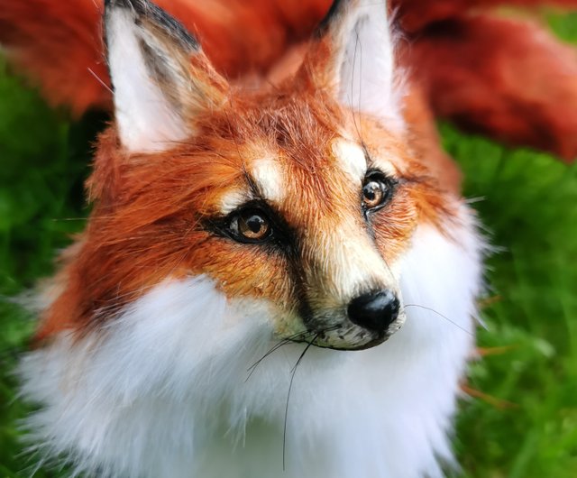 アゼルバイジャン 赤いキツネFOX 9尾BJDアートドールポーズ可能