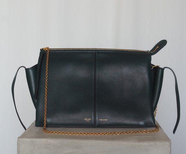 CÉLINE Tri-Fold Chain Shoulder Bag セリーヌ フィービーファイロ