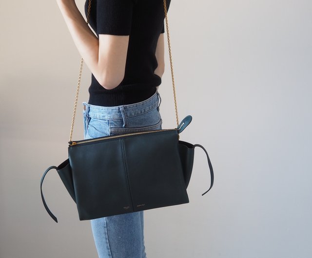 CÉLINE Tri-Fold Chain Shoulder Bag セリーヌ フィービーファイロ