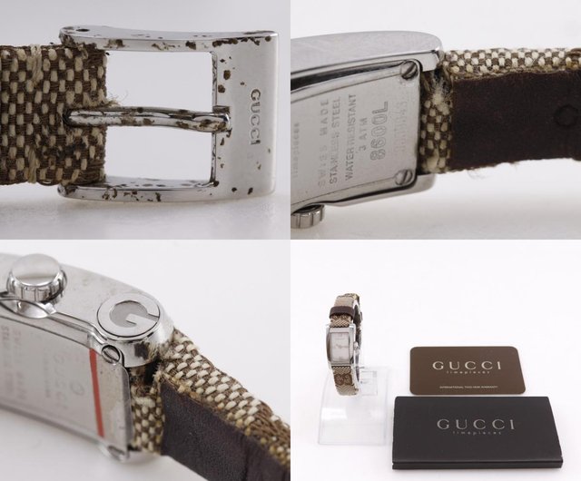 送料無料】【日本直送】グッチ GUCCI 腕時計 8600L SS×GGキャンバス