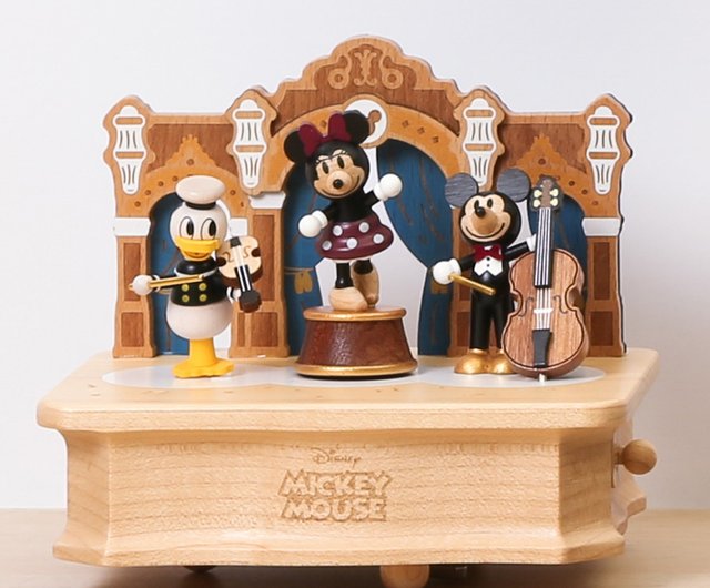台湾 【レトロミッキー】ディズニー スイングターンテーブルオルゴール