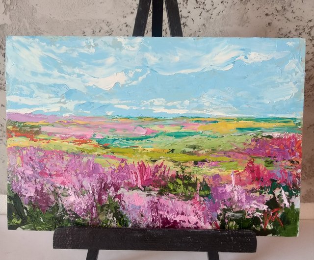 ウクライナ オリジナルの油絵。風景画。花の抽象絵画。 AboutART - Pinkoi