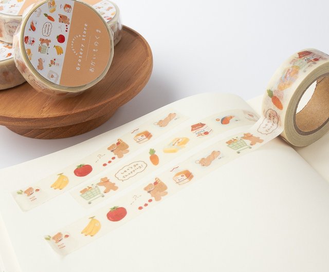 くまのおかいものマスキングテープ teplopolka | マスキングテープ