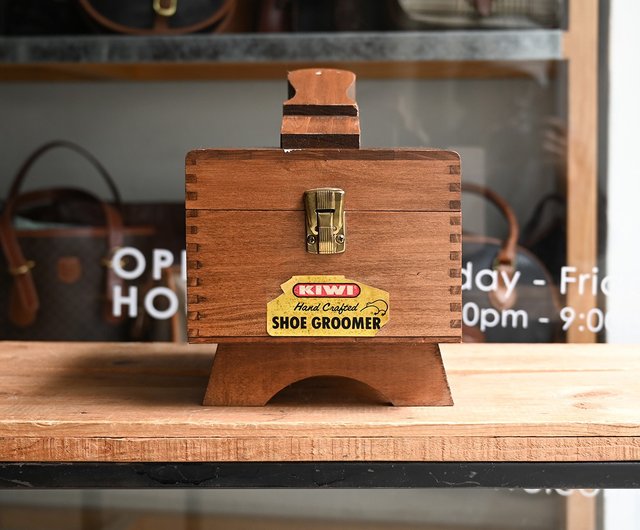 台湾 ヴィンテージ KIWI アンティーク靴磨きツールボックス