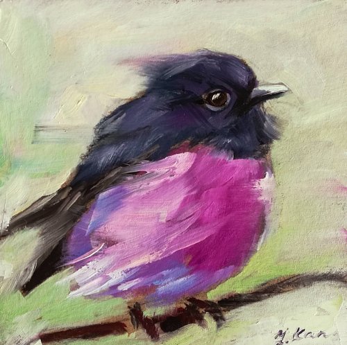 油絵 専用 さっそうと車に乗り込む鳥 油絵 専用 さっそうと車に乗り込む鳥