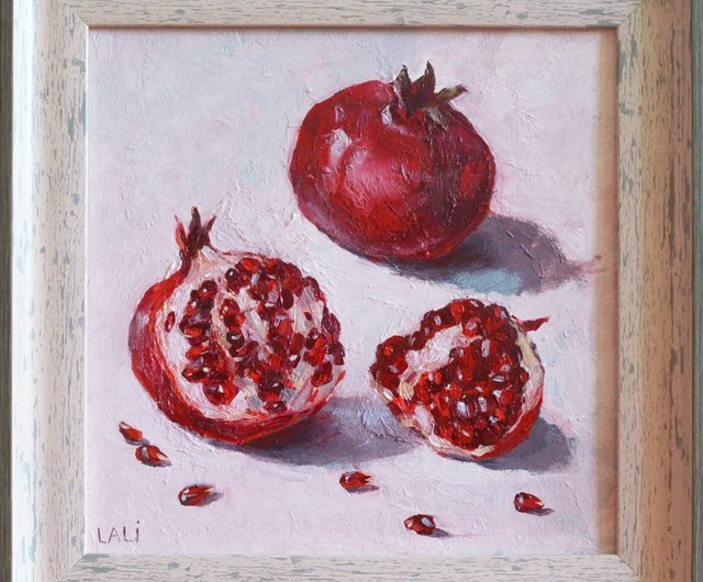 ベラルーシ ザクロの原画 油絵 モダンアート 現代アート フルーツ