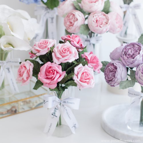 タイ 甘いピンクのバラ |家の装飾のためのミニ マルセイユ花瓶