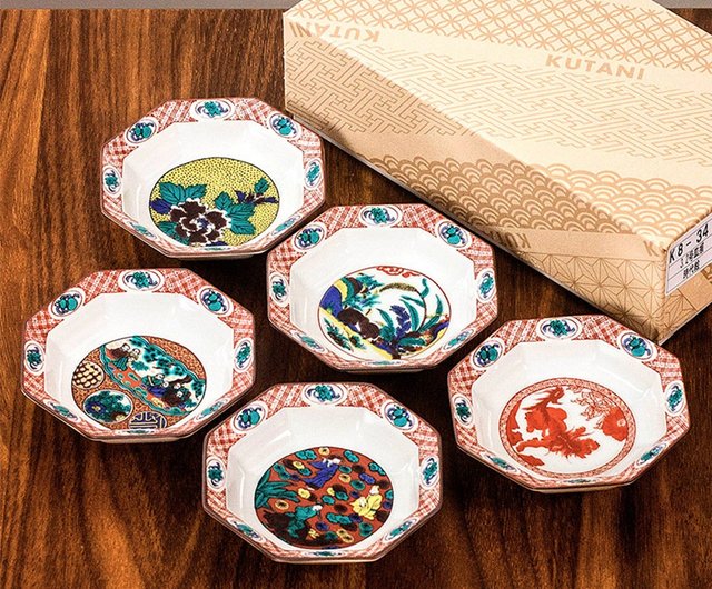 日本輸入九谷焼時代絵付け八角和風味皿小皿家庭用浸漬皿醤油皿食器